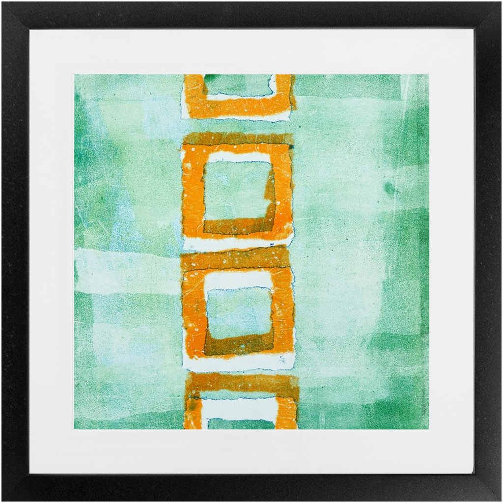 Orange Squares Green