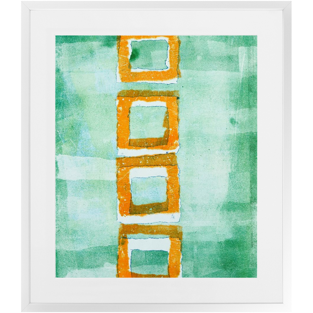 Orange Squares Green