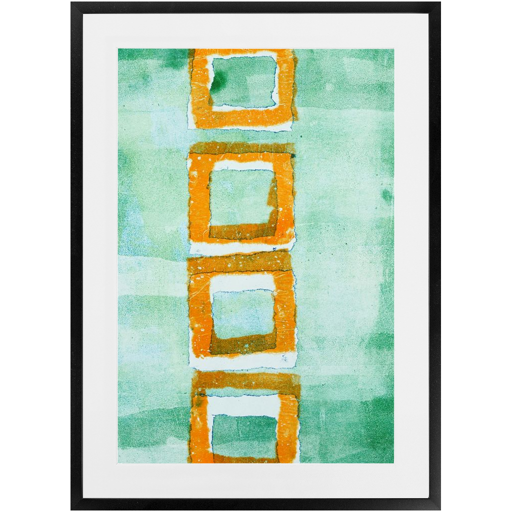 Orange Squares Green