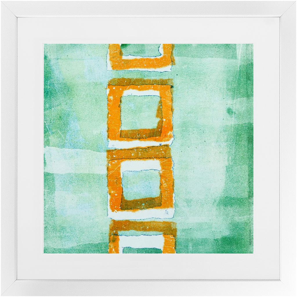 Orange Squares Green