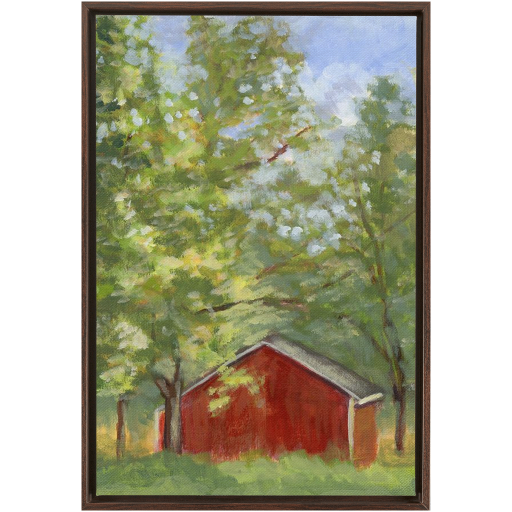 Red Barn In The Woods