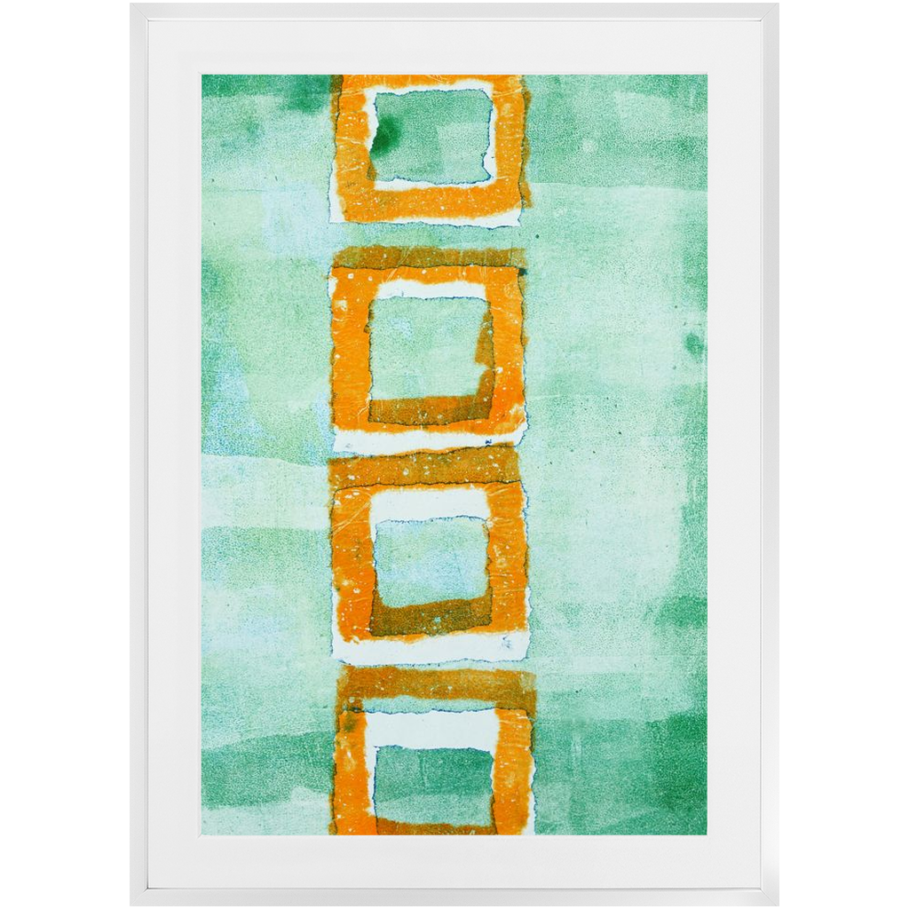 Orange Squares Green