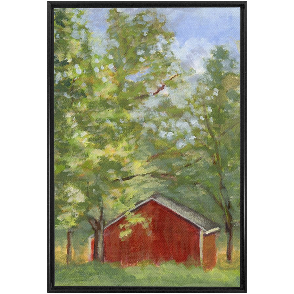 Red Barn In The Woods