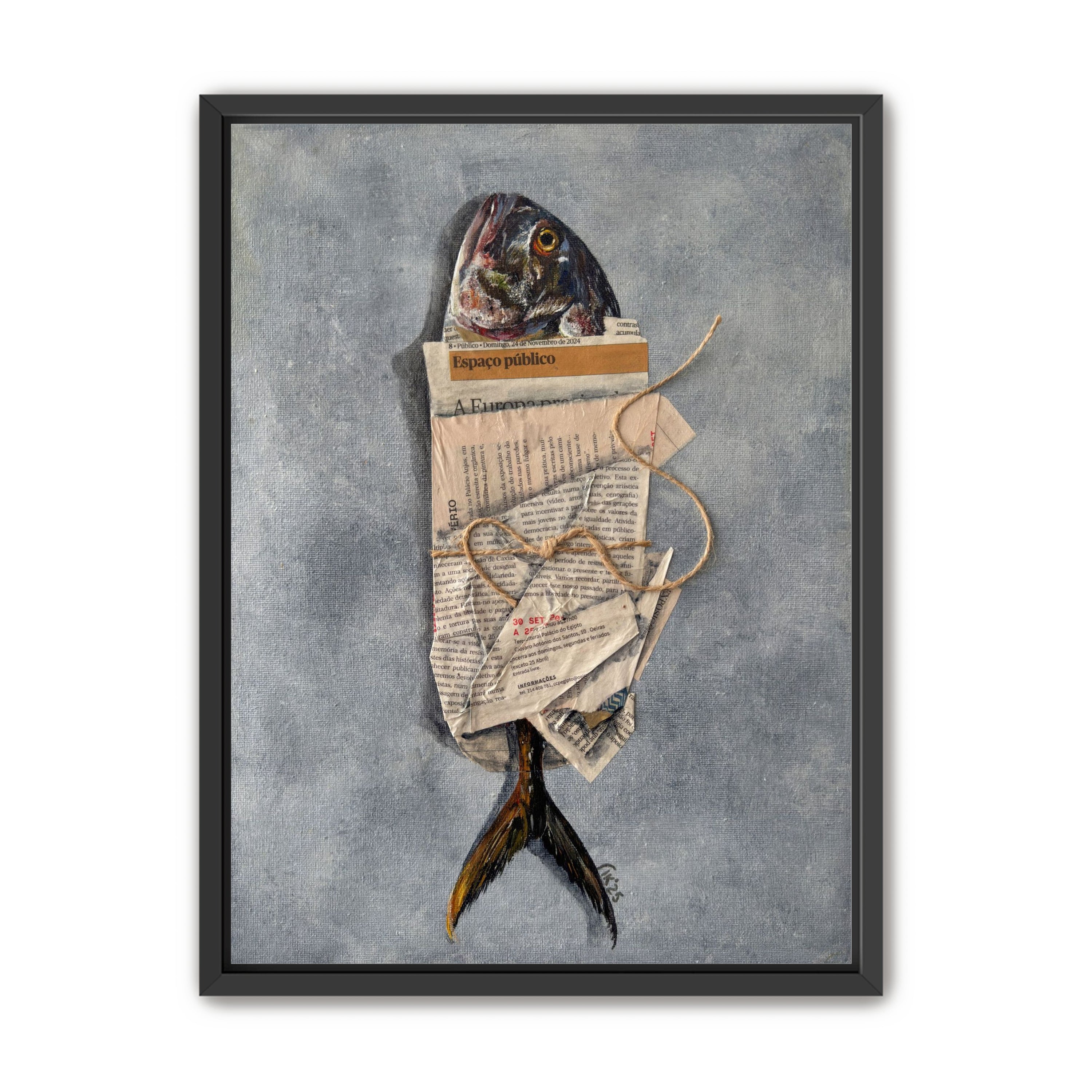 Title: Hot Off the Press: The Daily Catch Medium: Acrylic o