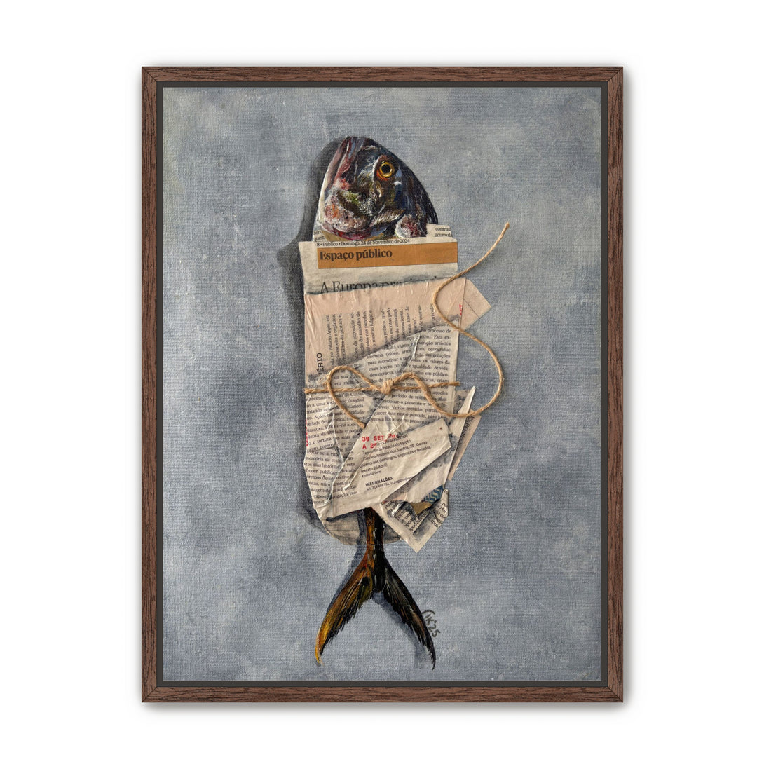 Title: Hot Off the Press: The Daily Catch Medium: Acrylic o