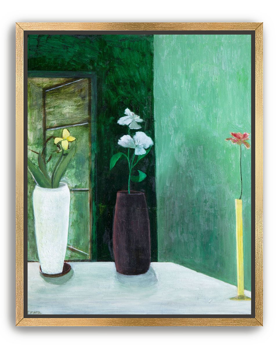 Still life with flowers and window