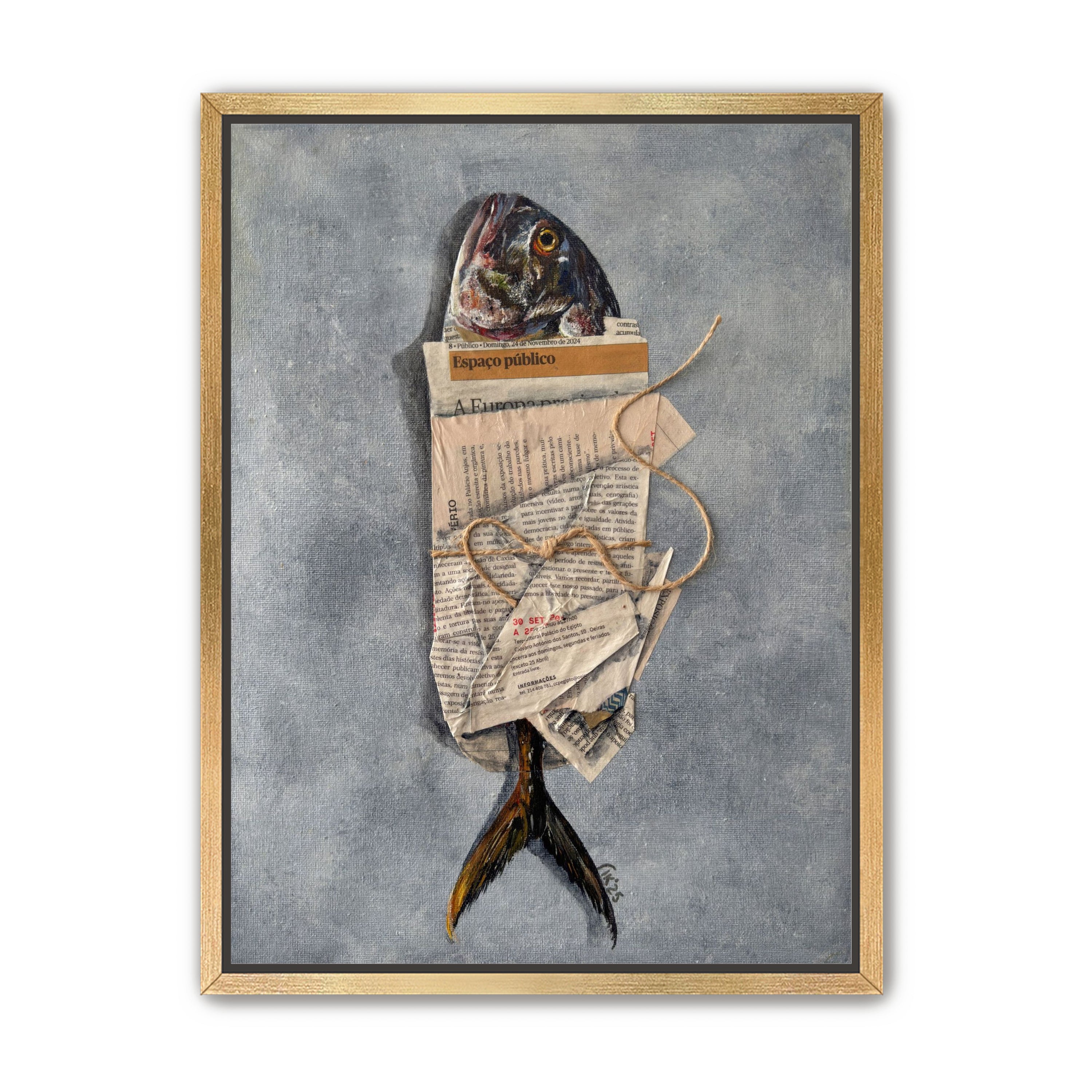 Title: Hot Off the Press: The Daily Catch Medium: Acrylic o