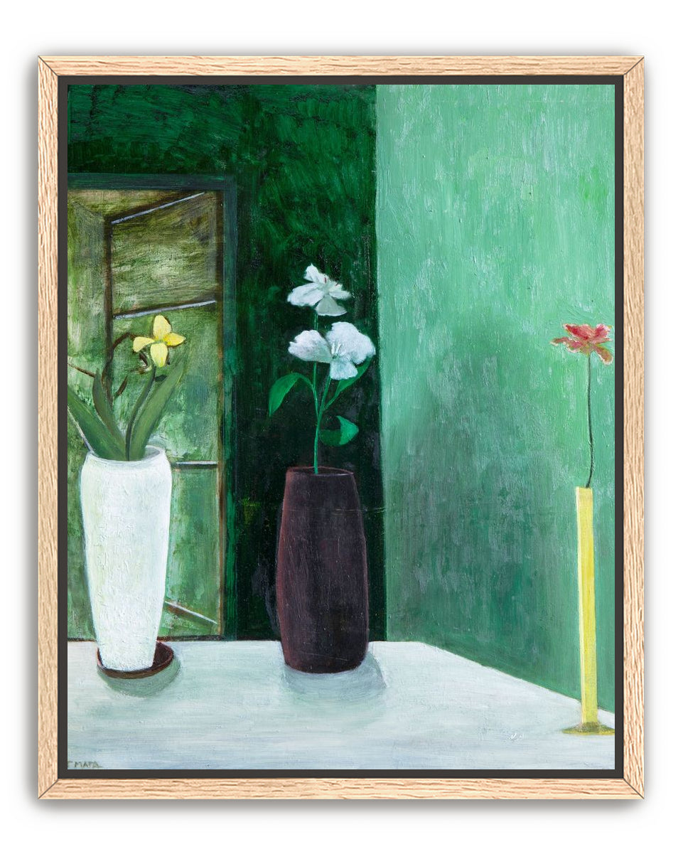 Still life with flowers and window