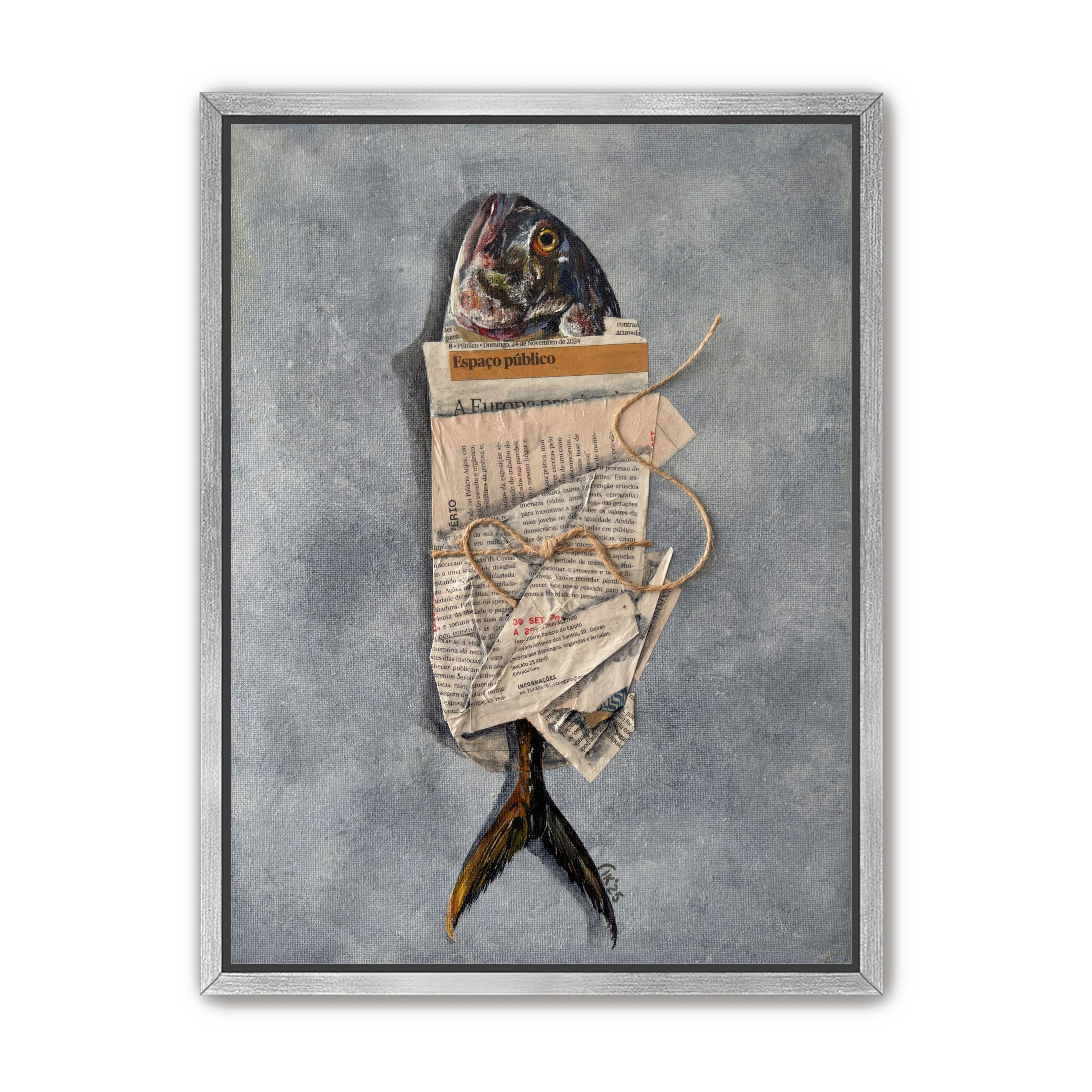 Title: Hot Off the Press: The Daily Catch Medium: Acrylic o