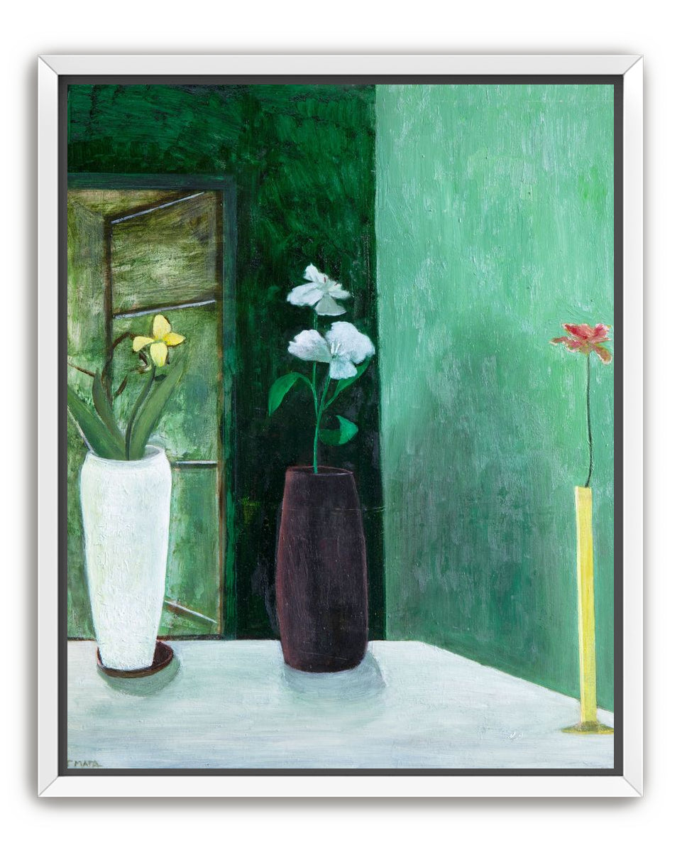 Still life with flowers and window