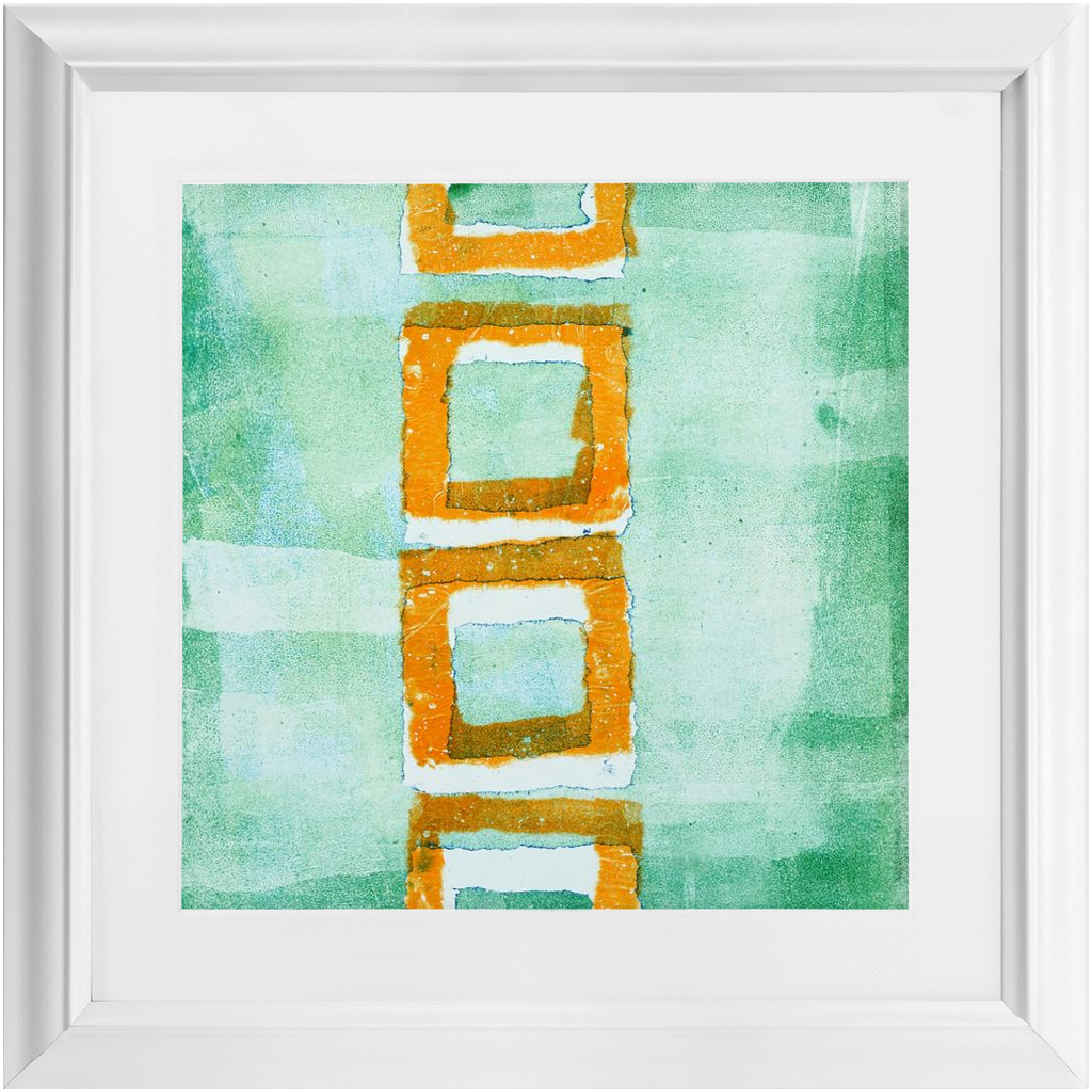 Orange Squares Green