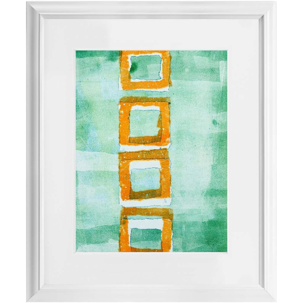 Orange Squares Green