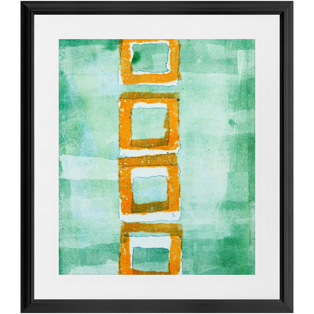 Orange Squares Green