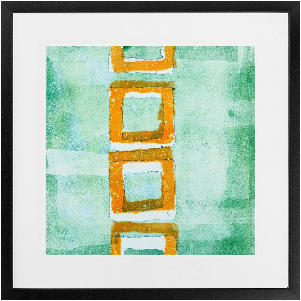 Orange Squares Green