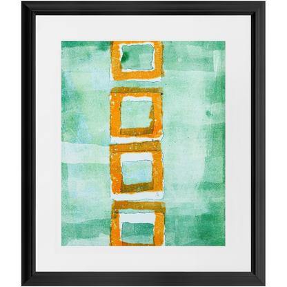 Orange Squares Green