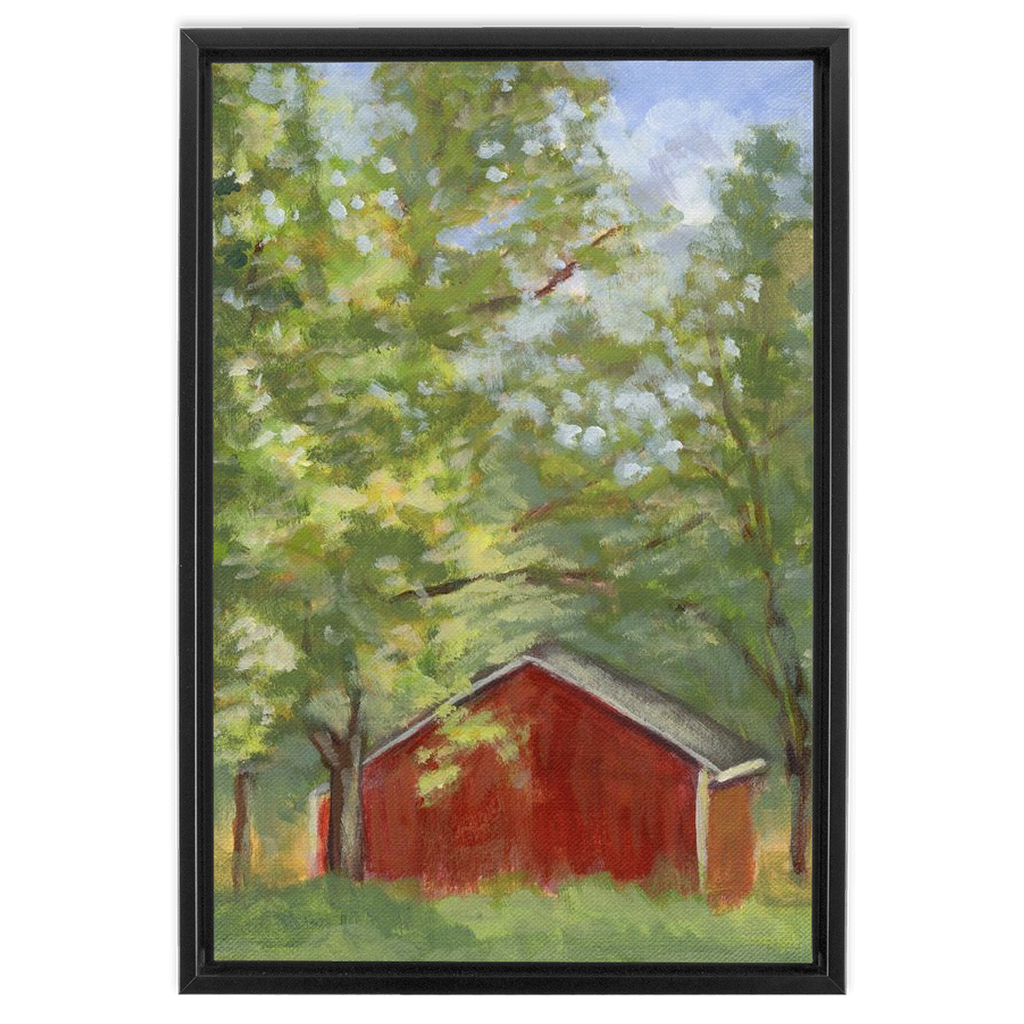 Red Barn In The Woods