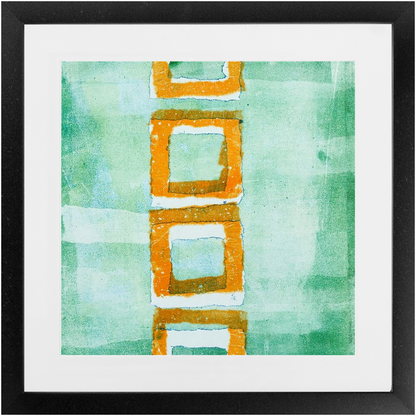 Orange Squares Green