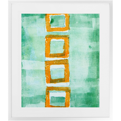 Orange Squares Green