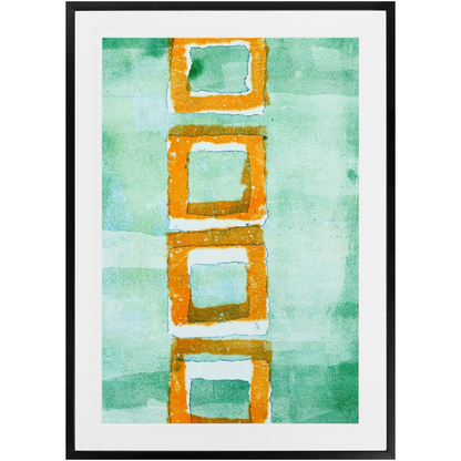 Orange Squares Green