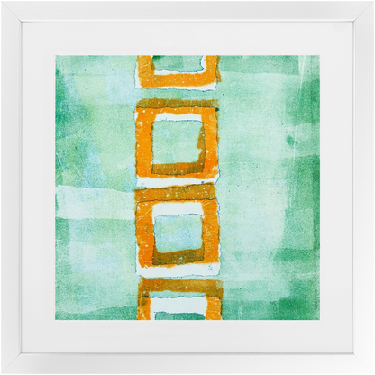 Orange Squares Green