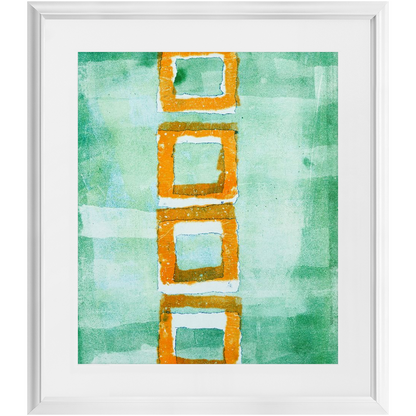 Orange Squares Green