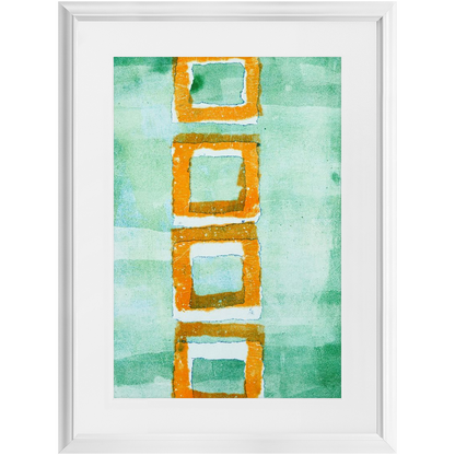 Orange Squares Green