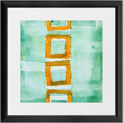 Orange Squares Green
