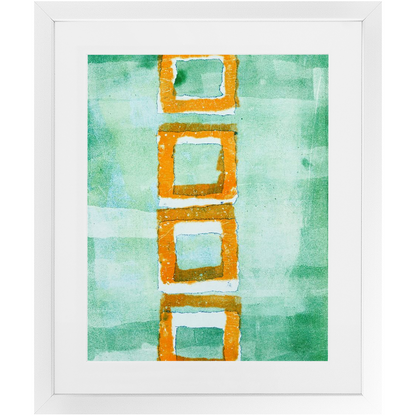 Orange Squares Green