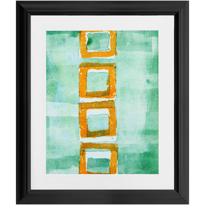 Orange Squares Green