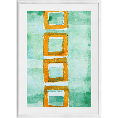 Orange Squares Green