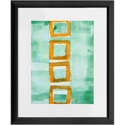 Orange Squares Green