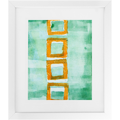 Orange Squares Green