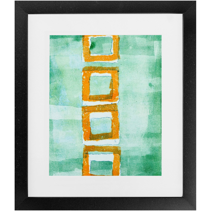 Orange Squares Green