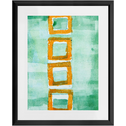 Orange Squares Green