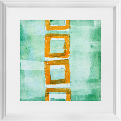 Orange Squares Green