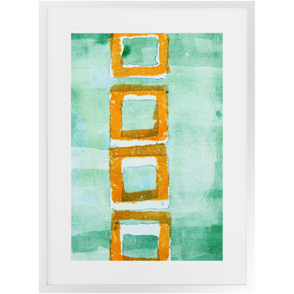 Orange Squares Green