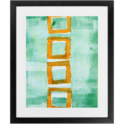 Orange Squares Green