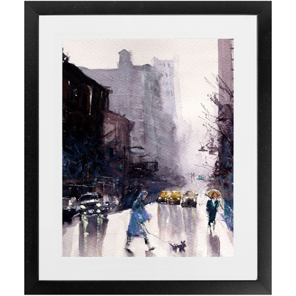Street Crossing in the Rain