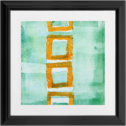 Orange Squares Green