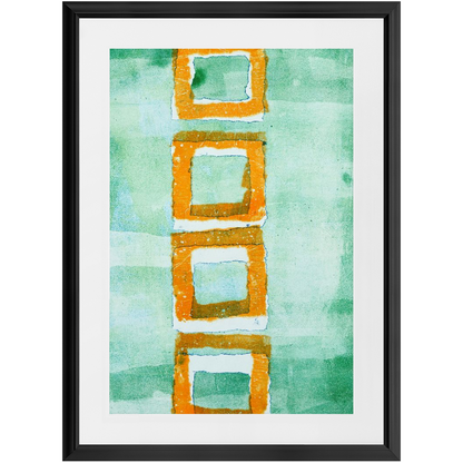 Orange Squares Green