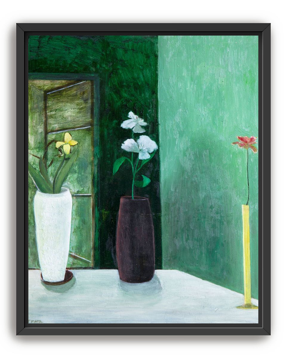 Still life with flowers and window