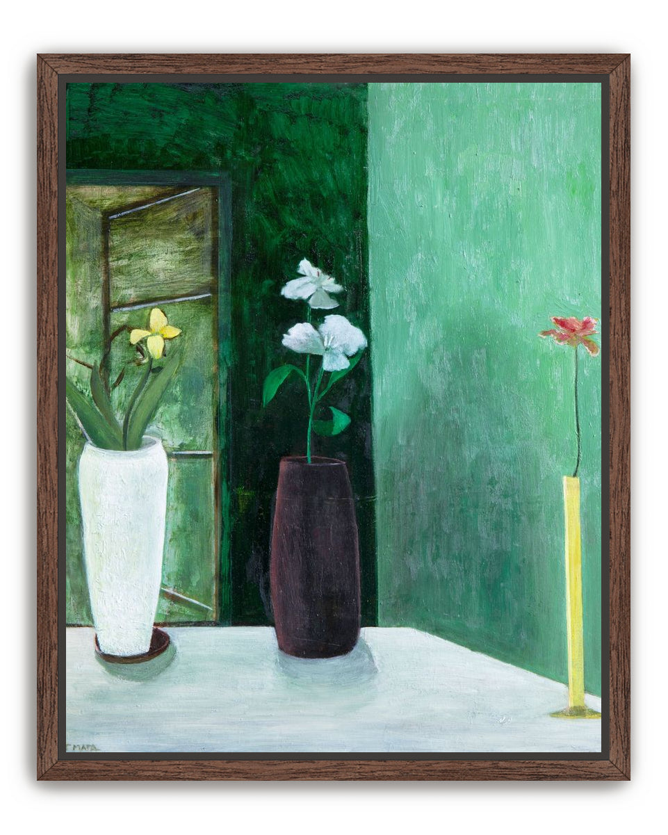 Still life with flowers and window