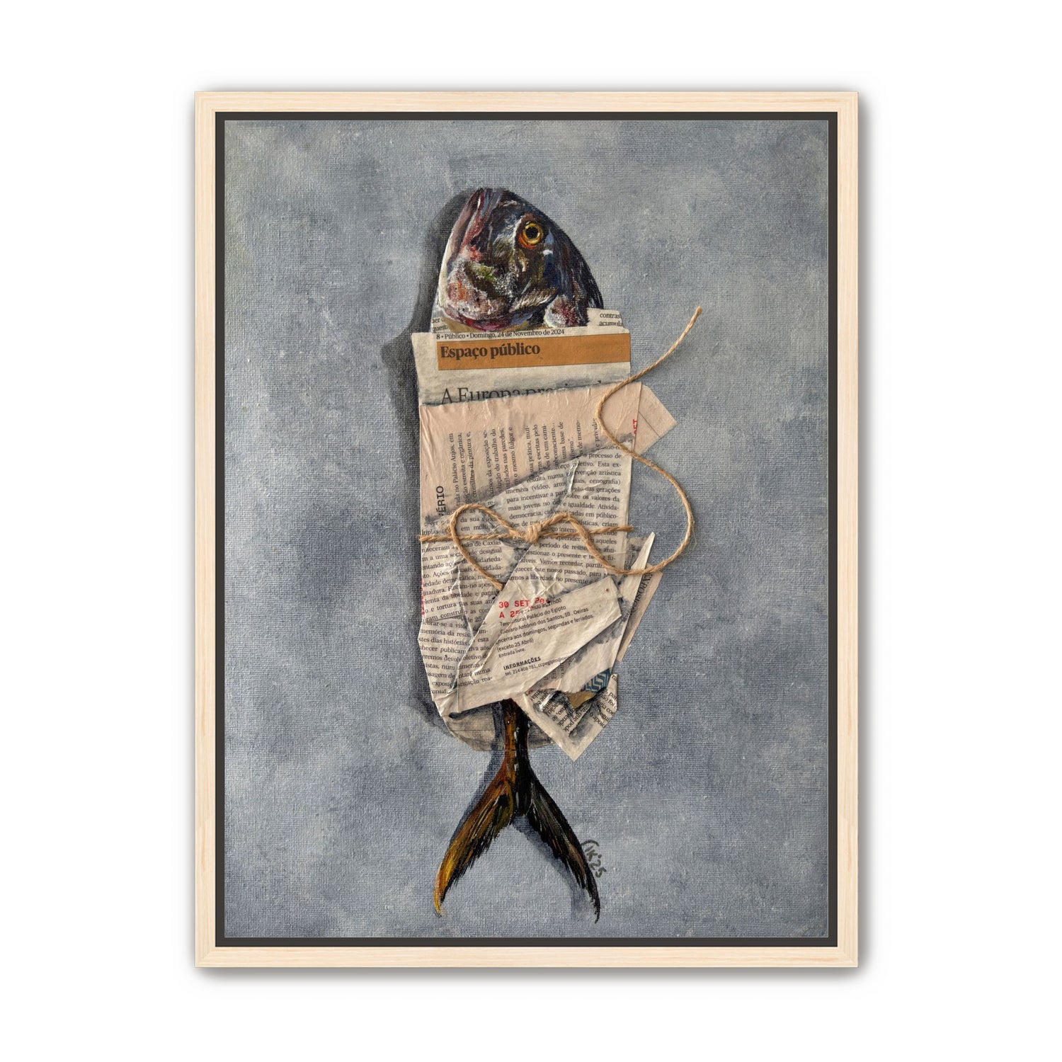 Title: Hot Off the Press: The Daily Catch  Medium: Acrylic o