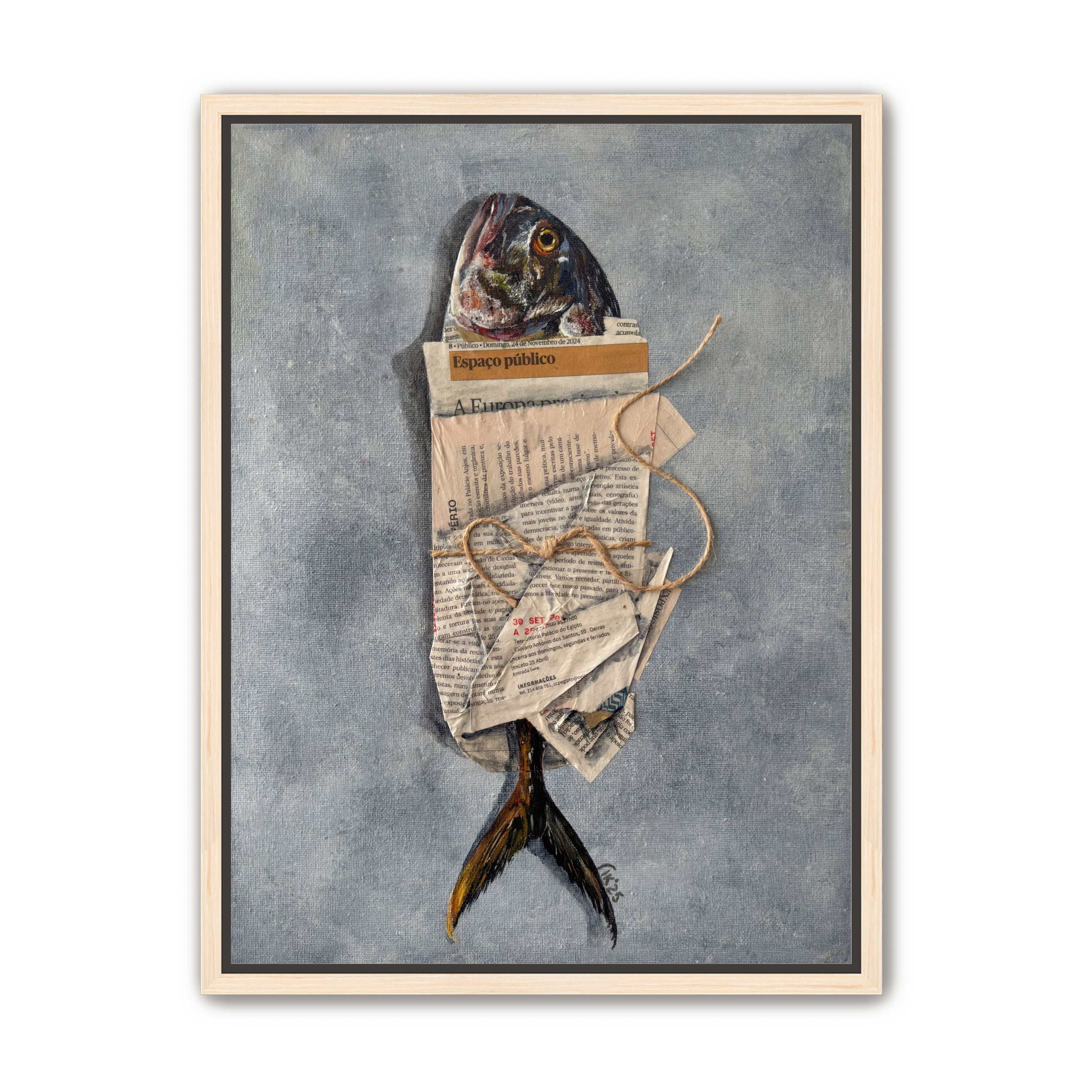 Title: Hot Off the Press: The Daily Catch  Medium: Acrylic o