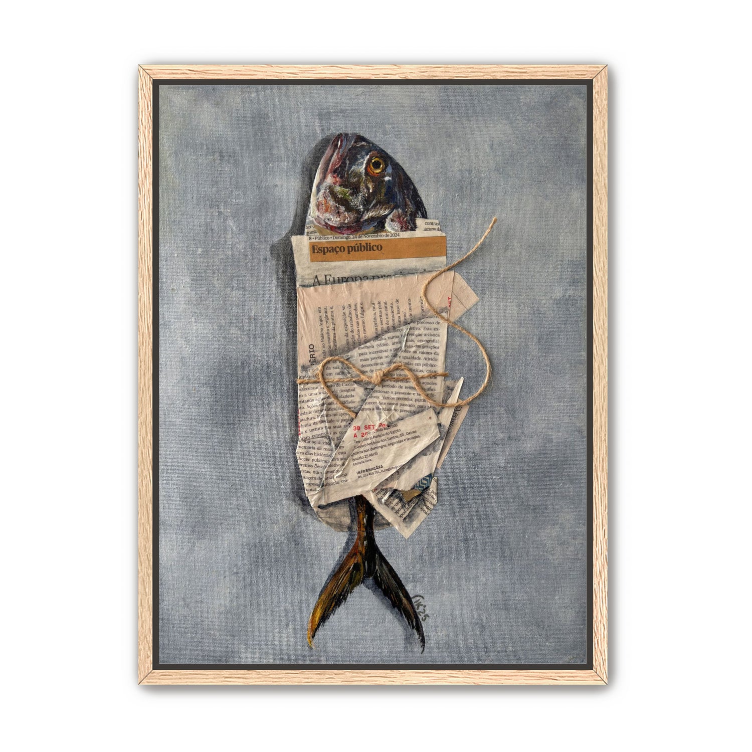 Title: Hot Off the Press: The Daily Catch  Medium: Acrylic o