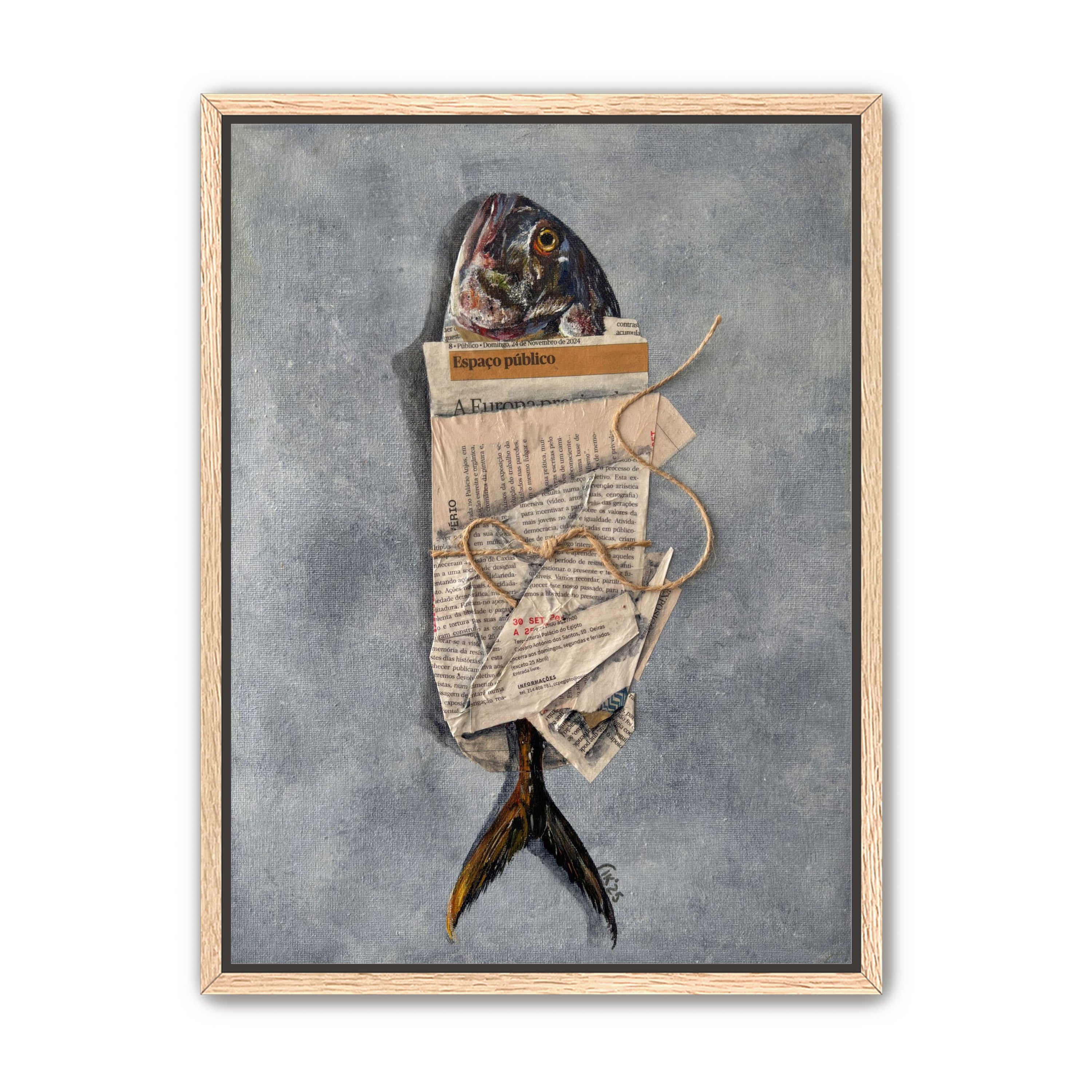 Title: Hot Off the Press: The Daily Catch  Medium: Acrylic o