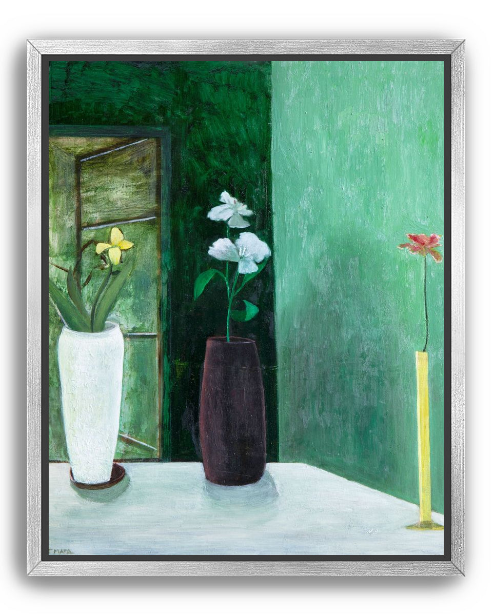 Still life with flowers and window