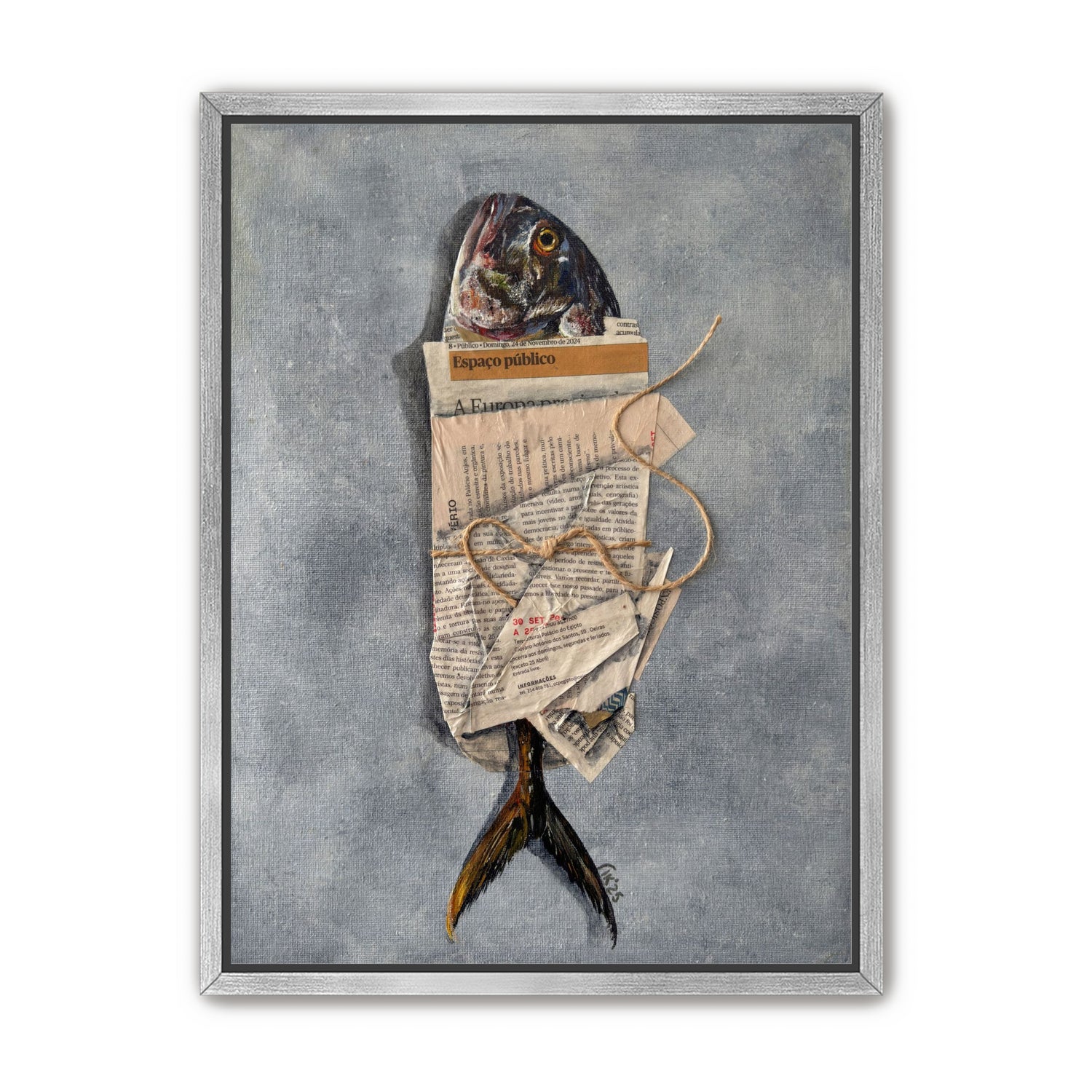 Title: Hot Off the Press: The Daily Catch  Medium: Acrylic o