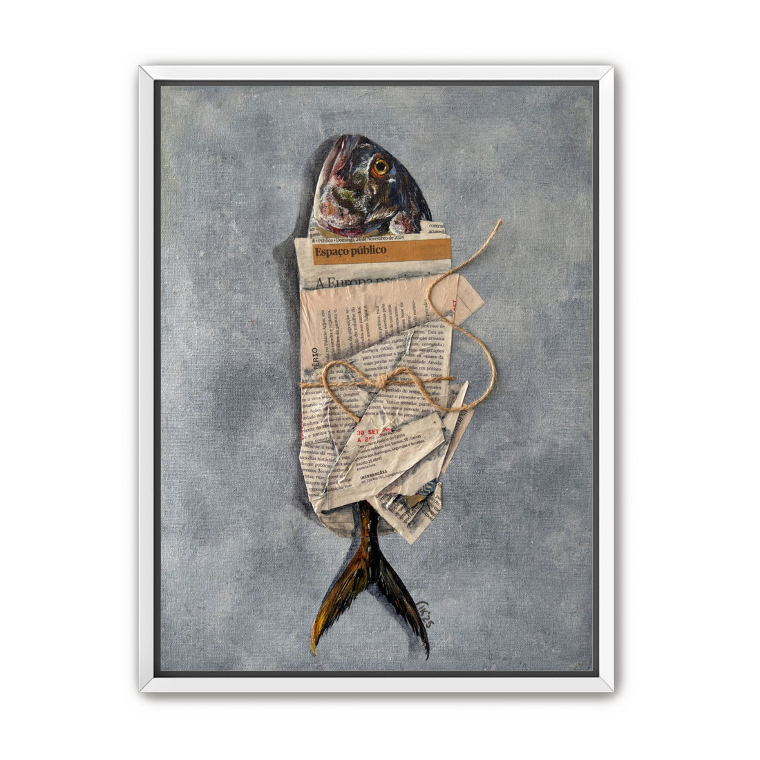 Title: Hot Off the Press: The Daily Catch Medium: Acrylic o