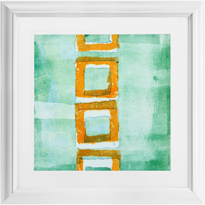 Orange Squares Green